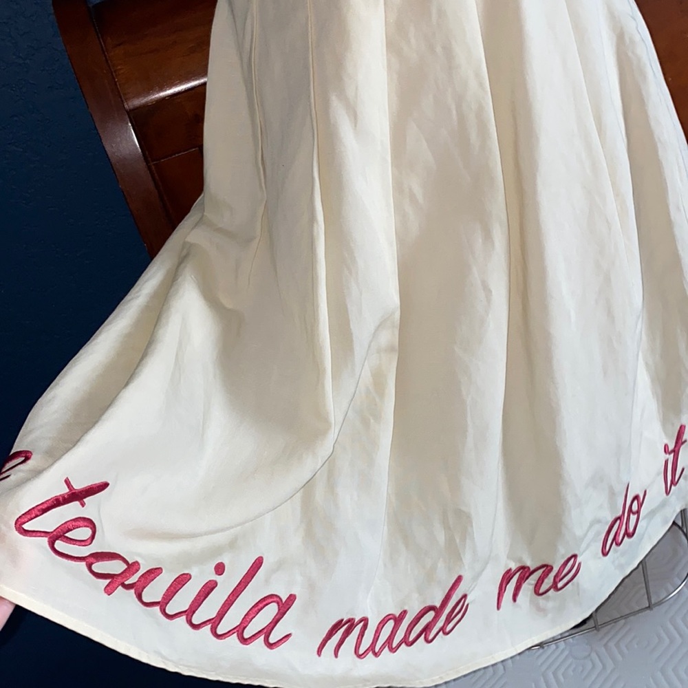 “The tequila made me do it” fit and flare skirt